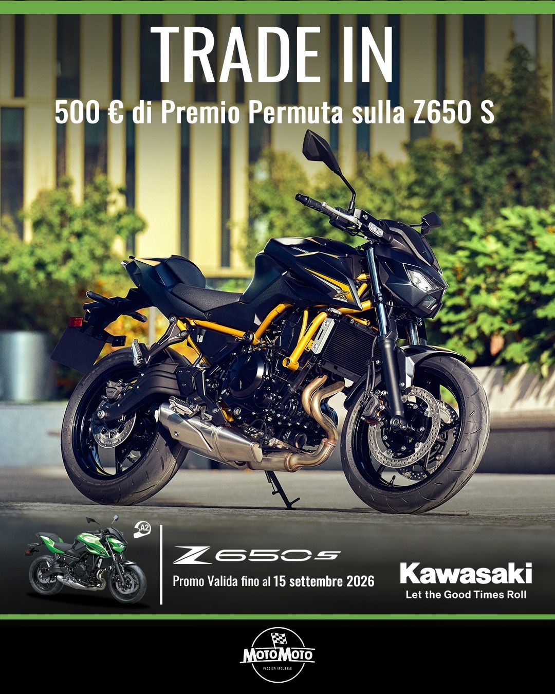 Kawasaki Z650 S Trade-In premio permuta 500 euro